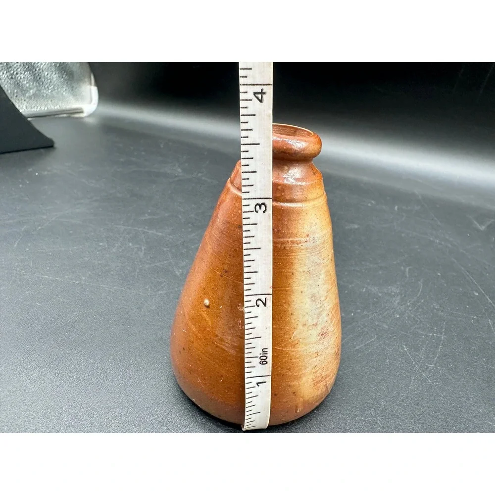 Vintage Brown Stoneware Bottle Figurine Rustic Pottery Home‎ Decor Accent Piece